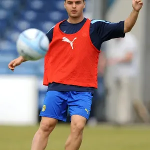 Coventry City's Ndriqim Halili in Action during Pre-Season Battle at Nuneaton Town Coventry City's Ndriqim Halili in Action during Pre-Season Battle at Nuneaton Town