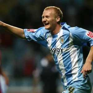 Coventry City's Robbie Simpson Celebrates Third Goal Against Aldershot Town in Carling Cup Round 1 (2008) Coventry City's Robbie Simpson Celebrates Third Goal Against Aldershot Town in Carling Cup Round 1 (2008)