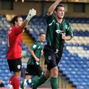 Coventry City's Roy O'Donovan: Celebrating the Carling Cup Upset Against Bury (09-08-2011) Coventry City's Roy O'Donovan: Celebrating the Carling Cup Upset Against Bury (09-08-2011)