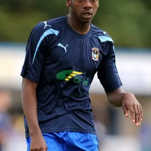 Coventry City's Tarik Moore-Azille in Action during Pre-Season Friendly against Nuneaton Town at Liberty Way Stadium Coventry City's Tarik Moore-Azille in Action during Pre-Season Friendly against Nuneaton Town at Liberty Way Stadium