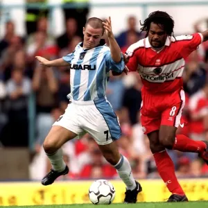 David Thompson vs Christian Karembeu Print David Thompson vs Christian Karembeu Print