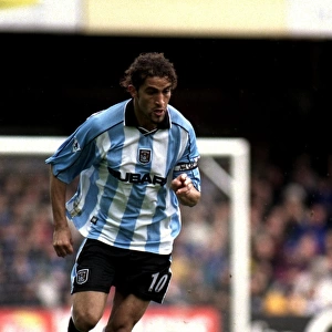Determined Moustapha Hadji Leads Coventry City Against Leicester City at Filbert Street (Premier League, 07-04-2001)
