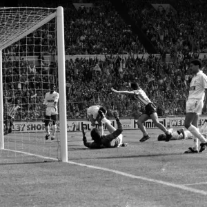 Disappointment and Heartbreak: Tottenham Defenders Chris Hughton and Mitchell Thomas Reaction to Gary Mabbutt's Own-Goal in FA Cup Final vs. Coventry City (3-2) Disappointment and Heartbreak: Tottenham Defenders Chris Hughton and Mitchell Thomas Reaction to Gary Mabbutt's Own-Goal in FA Cup Final vs. Coventry City (3-2)
