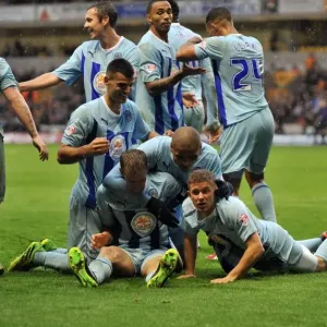Coventry City FC Print: Aaron Phillips Equalizes at Molineux Coventry City FC Print: Aaron Phillips Equalizes at Molineux