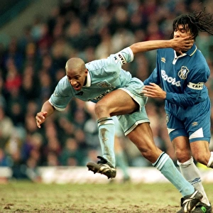 Dublin vs. Gullit: Intense Moment from Coventry City vs. Chelsea FA Premier League Clash (Feb. 10, 1996)