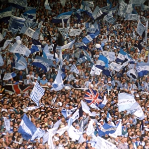 FA Cup Final: Tottenham Hotspur vs. Coventry City - Ecstatic Coventry Fans at Wembley Stadium