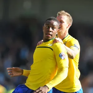 Franck Moussa Scores Coventry City's Second Goal vs Port Vale in Sky Bet League One (September 2013): Celebrating the Moment Franck Moussa Scores Coventry City's Second Goal vs Port Vale in Sky Bet League One (September 2013): Celebrating the Moment