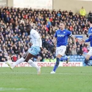 Frank Nouble Scores the Decisive Goal: Coventry City's Triumph in Chesterfield's Proact Stadium (Sky Bet League One) Frank Nouble Scores the Decisive Goal: Coventry City's Triumph in Chesterfield's Proact Stadium (Sky Bet League One)