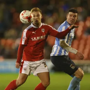 Intense Battle for Possession: Harry Chapman vs Chris Stokes in Sky Bet League One Clash (Barnsley vs Coventry City) Intense Battle for Possession: Harry Chapman vs Chris Stokes in Sky Bet League One Clash (Barnsley vs Coventry City)