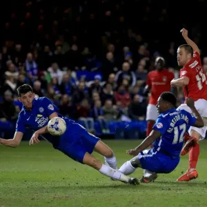 Intense Moment: Joe Cole vs Ricardo Santos and Jack Baldwin, Coventry City vs Peterborough United, Sky Bet League One, ABAX Stadium Intense Moment: Joe Cole vs Ricardo Santos and Jack Baldwin, Coventry City vs Peterborough United, Sky Bet League One, ABAX Stadium