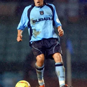 Intense Rivalry: Craig Pead Stares Down Derby County Opponents in Coventry City's Division One Clash (21-12-2002) Intense Rivalry: Craig Pead Stares Down Derby County Opponents in Coventry City's Division One Clash (21-12-2002)