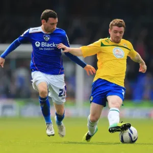 Intense Rivalry: David Worrall vs John Fleck Clash in Oldham Athletic vs Coventry City Football Match, Sky Bet League One (April 21, 2014) Intense Rivalry: David Worrall vs John Fleck Clash in Oldham Athletic vs Coventry City Football Match, Sky Bet League One (April 21, 2014)