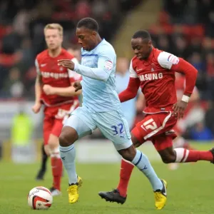 Intense Rivalry: Franck Moussa vs. Moses Odubajo Battle at Brisbane Road - Coventry City vs. Leyton Orient (Npower League One, 2012) Intense Rivalry: Franck Moussa vs. Moses Odubajo Battle at Brisbane Road - Coventry City vs. Leyton Orient (Npower League One, 2012)
