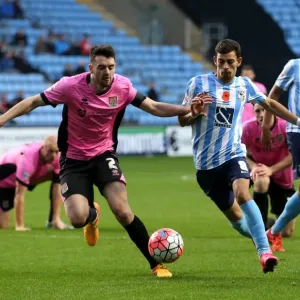 Intense Rivalry: Lameiras vs Moloney Battle for FA Cup Possession (Coventry City vs Northampton Town) Intense Rivalry: Lameiras vs Moloney Battle for FA Cup Possession (Coventry City vs Northampton Town)