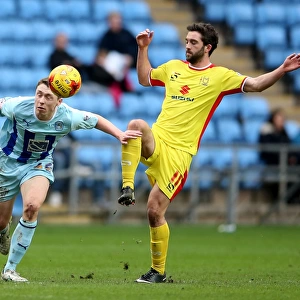Intense Rivalry: Pennington vs. Grigg in Coventry City vs. Milton Keynes Dons League One Clash at Ricoh Arena