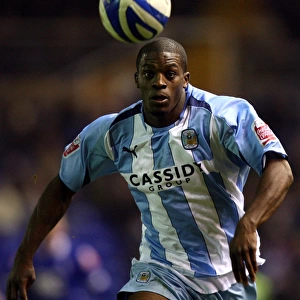 Isaac Osbourne in Action for Coventry City against Birmingham City in Championship Clash at St. Andrews Stadium (03-11-2008)