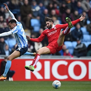 Jacob Murphy vs. Jordan Turnbull: A Tense Moment in Coventry City vs. Swindon Town (Sky Bet League One, 2015-16)