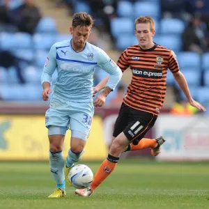 James Bailey Evasive Move Against Jeff Hughes in Coventry City vs Notts County Npower League One Clash at Ricoh Arena James Bailey Evasive Move Against Jeff Hughes in Coventry City vs Notts County Npower League One Clash at Ricoh Arena