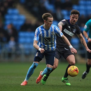 James Maddison Stands Firm Against Joe Riley in Intense Sky Bet League One Rivalry at Ricoh Arena