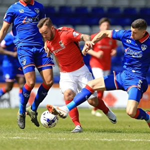 James Wilson of Oldham Athletic Tackles Adam Armstrong of Coventry City - Sky Bet League One Rivalry