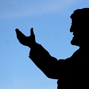 Jimmy Hill Statue Silhouetted: Coventry City vs Blackpool, Npower Championship at Ricoh Arena