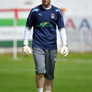Joe Murphy in Action: Coventry City FC's Goalkeeper at Pre-Season Friendly vs Accrington Stanley at Crown Ground Joe Murphy in Action: Coventry City FC's Goalkeeper at Pre-Season Friendly vs Accrington Stanley at Crown Ground