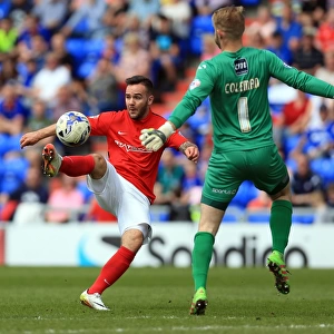 Joel Coleman vs. Adam Armstrong: A League One Showdown - Coventry City's Shot Stopped by Oldham Athletic's Goalkeeper