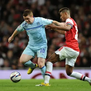 John Fleck vs Martin Angha: Intense Clash in Arsenal vs Coventry City Capital One Cup Match