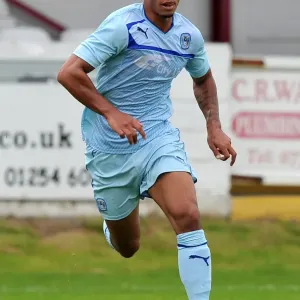 Jordan Clarke in Action: Coventry City's Pre-Season Clash against Accrington Stanley at Crown Ground Jordan Clarke in Action: Coventry City's Pre-Season Clash against Accrington Stanley at Crown Ground