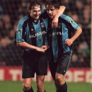 Print of Coventry City's Historic 1990s Victory Over Manchester United Print of Coventry City's Historic 1990s Victory Over Manchester United