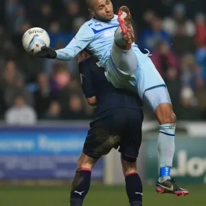 Leon Clarke vs Joel Byrom: Coventry City vs Preston North End in the Johnstones Paint Trophy Northern Semi-Final at Ricoh Arena (10-11-2013) Leon Clarke vs Joel Byrom: Coventry City vs Preston North End in the Johnstones Paint Trophy Northern Semi-Final at Ricoh Arena (10-11-2013)