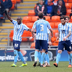 Marc-Antoine Fortune's Goal Celebration: Coventry City's First Strike in Sky Bet League One Against Blackpool (2015-16)