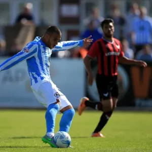 Marcus Tudgay's Determined Shot: Coventry City vs Oxford United (Pre-Season Friendly, Liberty Way Stadium) Marcus Tudgay's Determined Shot: Coventry City vs Oxford United (Pre-Season Friendly, Liberty Way Stadium)