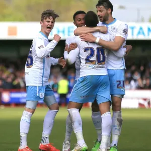 Marcus Tudgay's First Goal: Coventry City's Triumph Against Crawley Town - Celebrated by James Maddison and Aaron Martin Marcus Tudgay's First Goal: Coventry City's Triumph Against Crawley Town - Celebrated by James Maddison and Aaron Martin