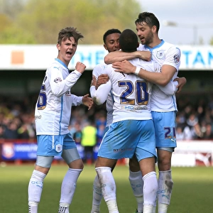 Marcus Tudgay's First Goal: Coventry City's Triumph Against Crawley Town - Celebrated by James Maddison and Aaron Martin