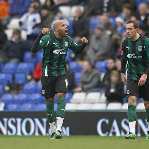 Marlon King and Richard Keogh Celebrate Coventry City's First Goal Against Birmingham City in FA Cup Fourth Round