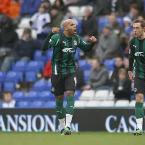 Marlon King and Richard Keogh Celebrate Coventry City's First Goal Against Birmingham City in FA Cup Fourth Round Marlon King and Richard Keogh Celebrate Coventry City's First Goal Against Birmingham City in FA Cup Fourth Round