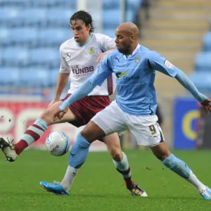 Marlon King vs Michael Duff: Intense Moment at Coventry City's Ricoh Arena during Npower Championship Match against Burnley (20-11-2010) Marlon King vs Michael Duff: Intense Moment at Coventry City's Ricoh Arena during Npower Championship Match against Burnley (20-11-2010)