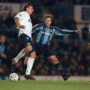 Nilsson vs. Ginola: A Classic Tackle in Coventry City vs. Tottenham FA Premiership Clash