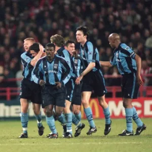 Paul Telfer Scores the Goal that Sent Coventry City to FA Cup Semi-Finals: Euphoric Celebration with Teammates Paul Telfer Scores the Goal that Sent Coventry City to FA Cup Semi-Finals: Euphoric Celebration with Teammates