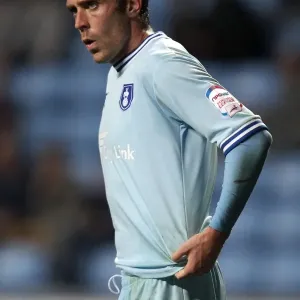 Richard Keogh in Action: Coventry City vs Blackpool, Npower Championship (27-09-2011) - Ricoh Arena