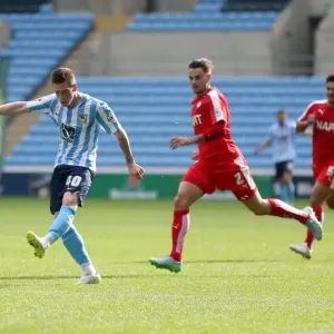 Ryan Kent's Powerful Shot: Coventry City vs Chesterfield in Sky Bet League One at Ricoh Arena Ryan Kent's Powerful Shot: Coventry City vs Chesterfield in Sky Bet League One at Ricoh Arena