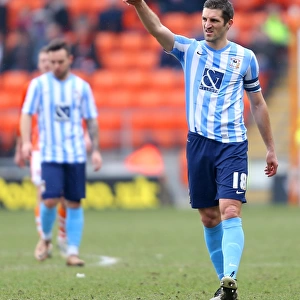 Sam Ricketts Thumbs Up: Coventry City Takes the Lead Against Blackpool in Sky Bet League One (2015-16)