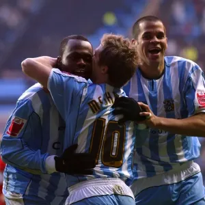 Stern John's Euphoric FA Cup Goal Celebration with Gary McSheffrey and Marcus Hall (vs Middlesbrough, 2006) Stern John's Euphoric FA Cup Goal Celebration with Gary McSheffrey and Marcus Hall (vs Middlesbrough, 2006)