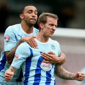 Thrilling Goal Celebration: Baker and Wilson's Unforgettable Moment for Coventry City vs Milton Keynes Dons (Sky Bet League One, April 2014) Thrilling Goal Celebration: Baker and Wilson's Unforgettable Moment for Coventry City vs Milton Keynes Dons (Sky Bet League One, April 2014)