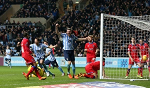 Images Dated 2015: Aaron Martin Scores First Goal for Coventry City Against Oldham Town at Ricoh Arena (Sky Bet League One)