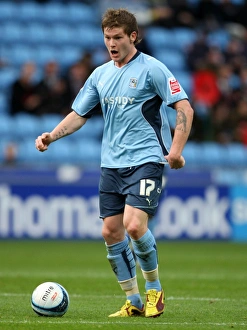Images Dated 2009 October: Action-Packed Moment: Aron Gunnarsson of Coventry City Tackles Reading Opponent at Ricoh Arena (Championship 2009)