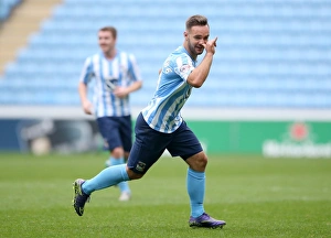 Images Dated 2015 October: Adam Armstrong Scores First Goal: Coventry City's Triumph over Shrewsbury Town in Sky Bet League One