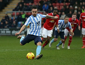Football Soccer Birmpics Full Length Prints: Adam Armstrong Scores Penalty: Coventry City's Third Goal in Sky Bet League One Clash Against Crewe Alexandra