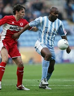 Images Dated 28th January 2006: Adebola vs Southgate: Coventry City's FA Cup Battle with Middlesbrough (28-01-2006)